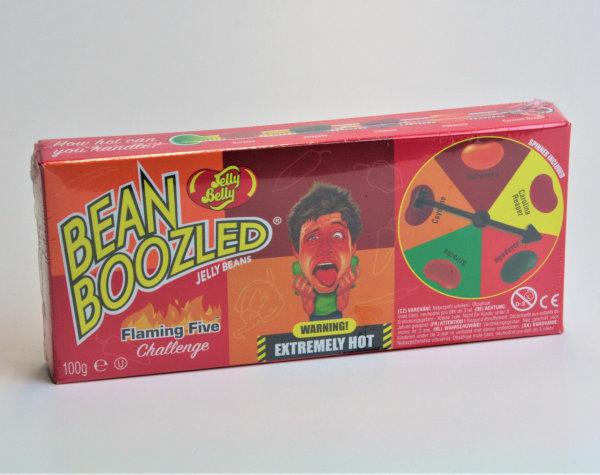 Jelly Belly Bean Boozled Flaming Five Challenge Glücksrad MHD: 04/22