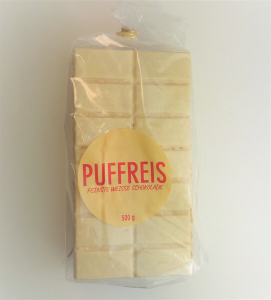Wawi Puffreis mit weißer Schokolade Bruch