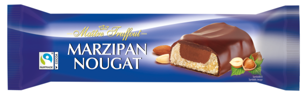 Maitre Truffout Marzipan-Nougatriegel mit Milchschokolade (24x75g)