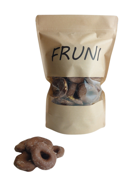FRUNI Apfelringe umhüllt mit Vollmilchschokolade 500g