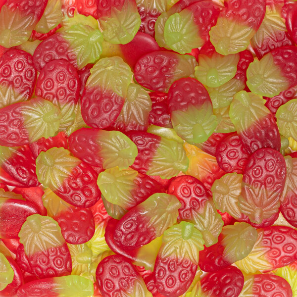 Kindlys Gom Aardbeien Rood/Groen